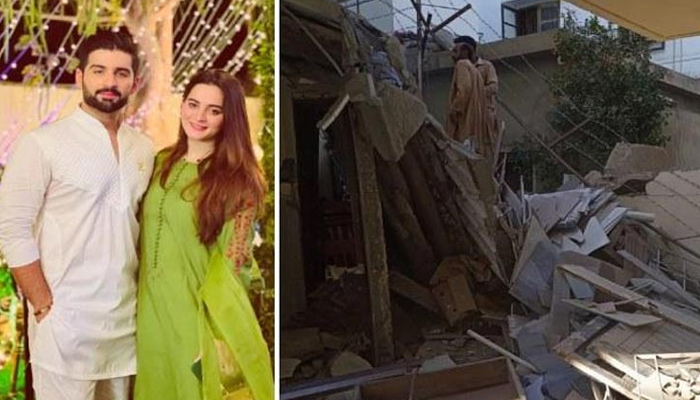 After their house collapsed, Aiman Khan suffered minor wounds